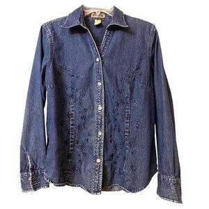 Shaver Lake Casual Denim Sequins jacket, Women's Medium